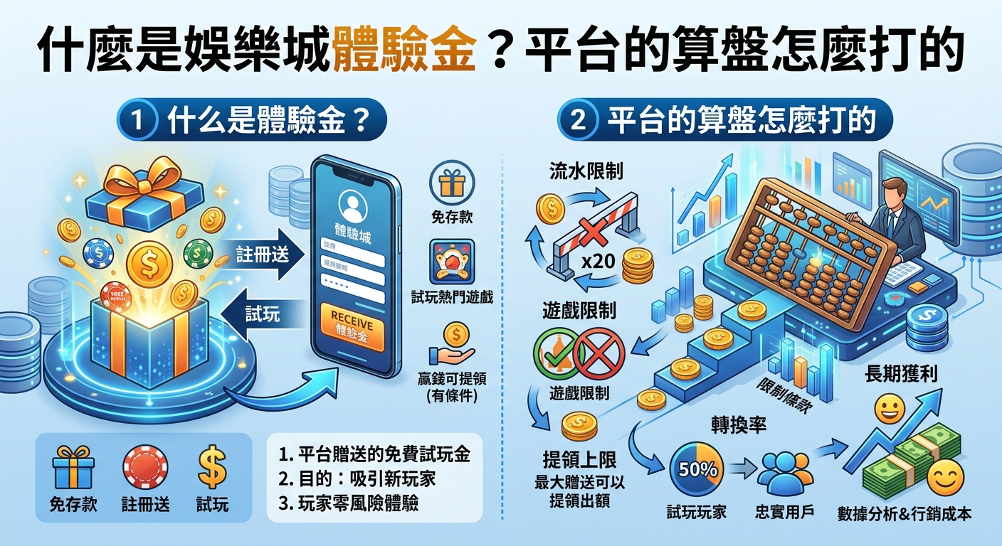 什麼是娛樂城體驗金？平台的算盤怎麼打的
